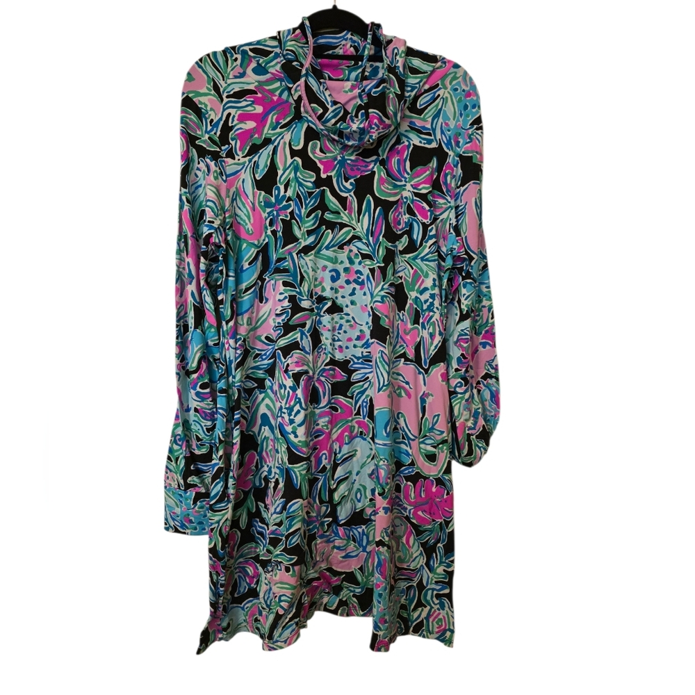 LILLY PULITZER Chillylilly Lilshield Upf 50+ Dress Let’s Get Wild Print- Size XL